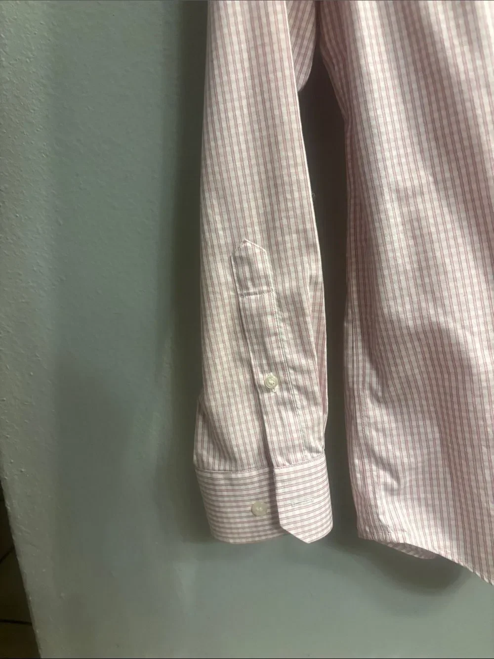 Banana Republic Light Pink Gingham Dress Shirt - Men's